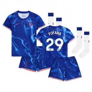 Chelsea Wesley Fofana #29 Dětské Domácí dres komplet 2024-25 Krátký Rukáv (+ trenýrky)